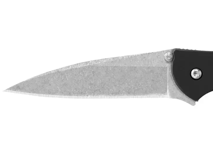 Stonewashed Finish blade. Described under heading Stonewashed Finish.