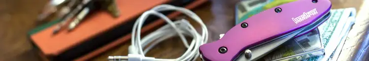 purple handle knife