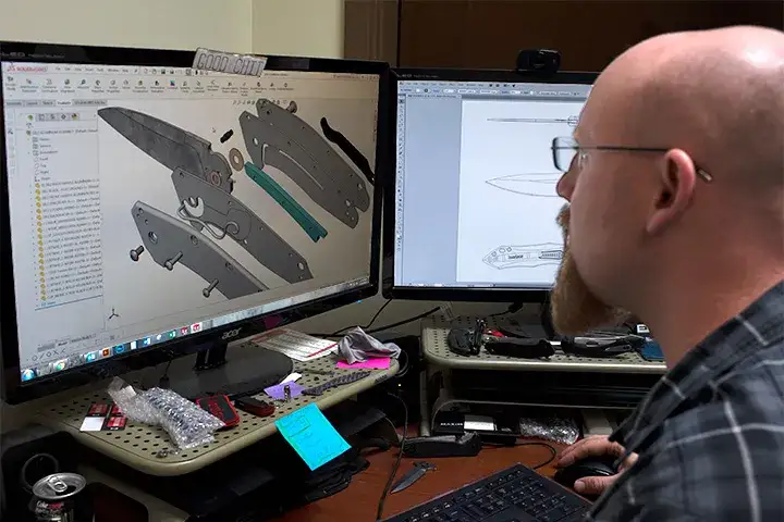 Designer at computer